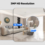 LinkMejor Tuya 3MP HD WiFi Smart Camera Indoor PTZ Home Monitoring Surveillance Work with Alexa Google Home