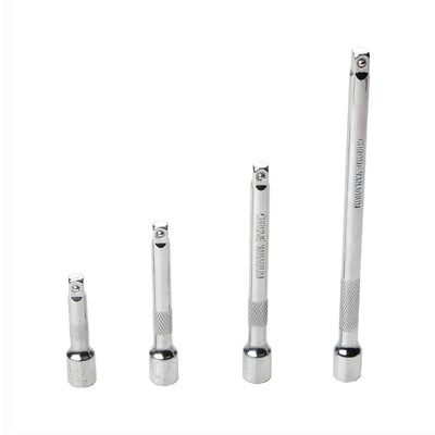 4PCS 1/4 Inch Extension Rod Set Chrome Vanadium Steel 6.3mm Socket Wrench Quick Auto Repair Tools 150mm 100mm 75mm 50mm