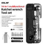 LinkMejor 14-in-1 Flip-top Mini Multifunctional Wrench Tools Set Portable Bike Allen Key Tyre Lever Quick Release Wrench Gadgets Bicycle Repair Kits