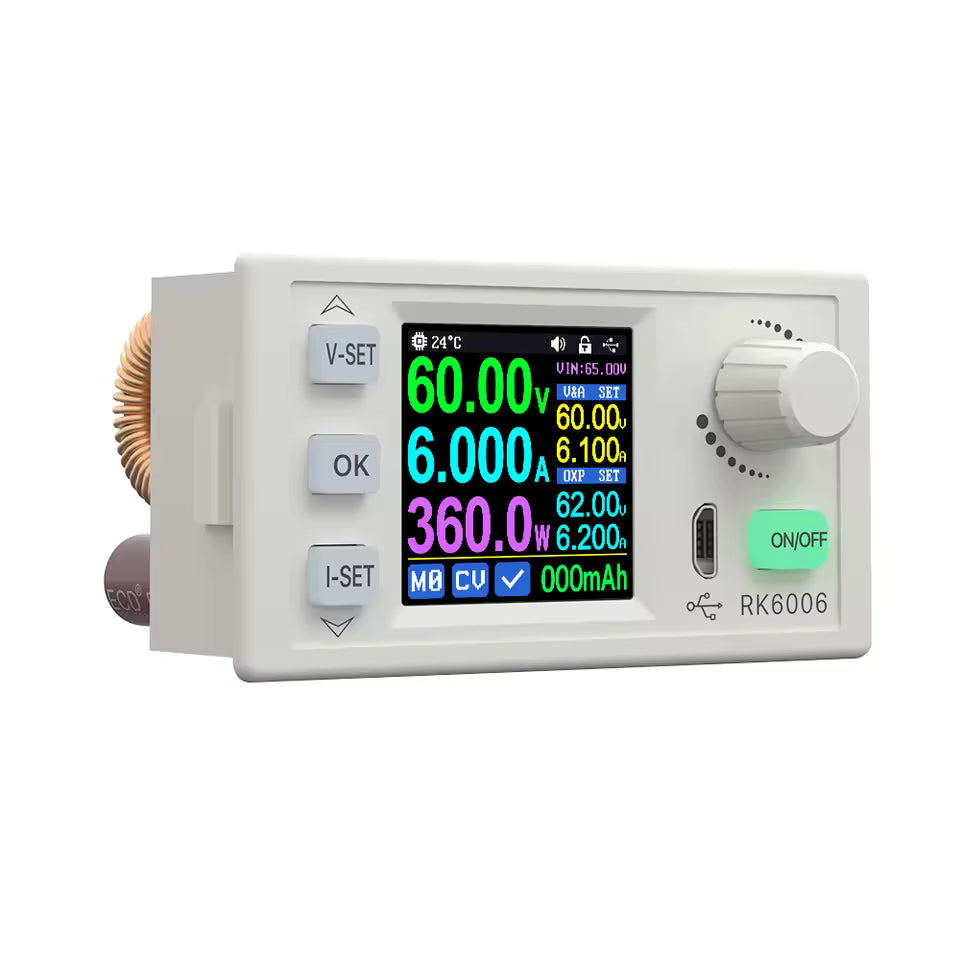 LinkMejor RK6006 RK6006-BT 60V 6A 4 Digit Communication Adjustable DC to DC Step Down Voltage Bench Power Supply Buck Converter