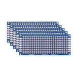 5/10PCS PCB Board Prototype Board Blue 2x8/3x7/4x6/5x7/7x9cm Double Sided Circuit Board For DIY Soldering Project