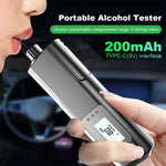 Rechargeable Digital Breathalyzer Non-Contact Alcohol Tester with LED Display Portable Analyzer with Window Breaker & Seatbelt Cutter