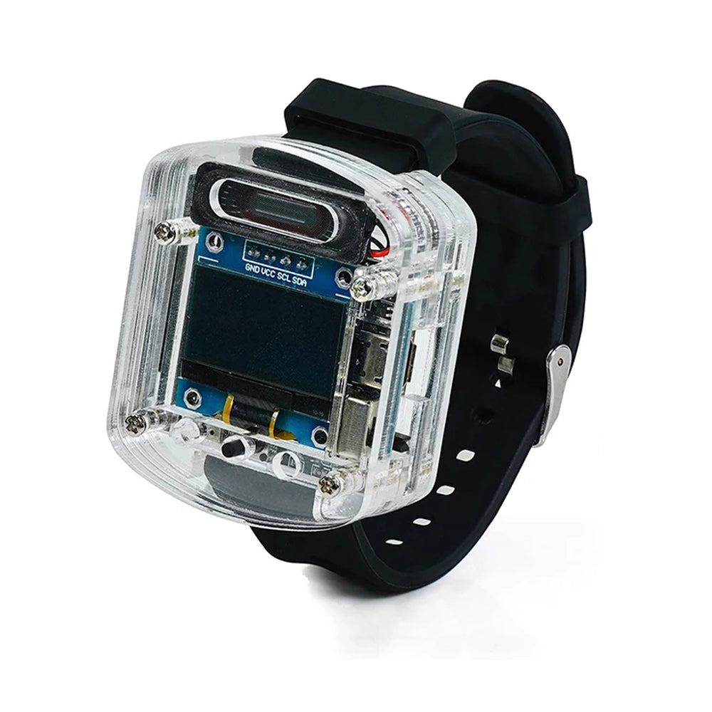 ESP32-S3 AI Smart Watch DIY Kit 0.96 Inch OLED Screen WiFi Rechargeable Voice Assistant for AI Dialogue Self Assembly