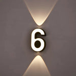 LinkMejor Wall Lamp AC85~265V 7W Digit Number IP65 Waterproof Outdoor Wall Lamp Modern Style LinkMejor Lamp