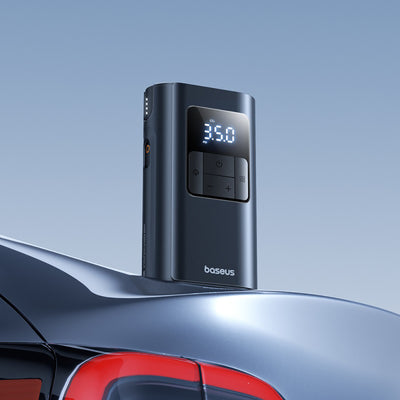LinkMejor BS-CG034 Corded and Cordless 2-in-1 Tire Inflator  75W LCD Display Car Tire  Inflator Pump 2000mAh Power Bank