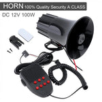 100W 7 Sound 12V 24V Car Police Vehicle Number Plate with Remote Control Warning Siren Horn for Car Truck Vehicle Motorcycle