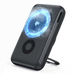 QI2 Magnetic Wireless Power Bank 20W 10000mAh Power Bank with Ice Cooling External Battery Power Supply with 1 Input & 2 Outputs Fast Charging for iPhone 17 17Pro 16 Pro Max 15 14 13 for Huawei Mate XTs for Samsung Galaxy S25 Ultra Come with Phone Stand