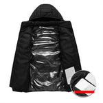 LinkMejor HJ-15 Uniex Heated Jacket - 15 Heating Zones, USB Charging, Smart Thermal Warm Jacket, Motorcycle Heated Hooded Coat Outdoor Sportswear