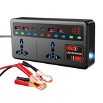 12V 24V To 220V Peak 200W Digital Display Car Inverter Flame Retardant ABS With USB Type-C Fast Charging
