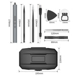 153-in-1 Electric Screwdriver Set 3 Speed Adjustable 650mAh Rechargeable Battery 4 LED Lighting 200rpm Versatile Torque Settings Complete Toolkit