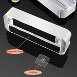 Creative Magnetic Wall-mounted Multifunctional Double-layer Plastic Wrap Cutter Baking Cutter Adjustable Kitchen Supplies Storage