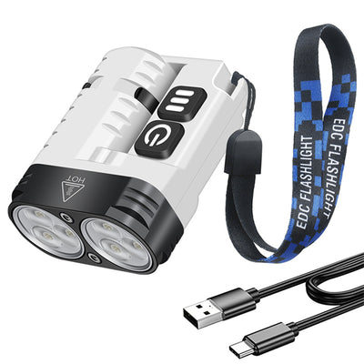 LinkMejor U6 1600LM Mini Size High Lumen LED Keychain Flashlights U6 Super Bright Aluminum Alloy Housing Emergency Light IP68 Waterproof for Camping Hiking Lamp