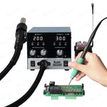 Kaisi 8624P 800W Hot Air Gun BGA Rework Station SMD Soldering Iron 210 Desoldering Station Display Welding Tool 2 IN 1