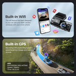 LinkMejor Dash Cam M550 Max 4K+1K+2K Built-in GPS WiFi Car Dash Camera Front Inside Rear 3 Way IR Night Vision Car DVR Support Rear Cam