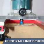 LinkMejor Handle Routing Template 0-10In Width 0-190mm Length with Dual-Rail Precision Positioning for Trimmer Router Cutting Board Serving Tray Woodworking Routing Tool