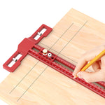 LinkMejor TS-24 Scribing Ruler Multi-Function 400mm/600mm Snap-In Slider 360° Marking Thickened Base Adjustable Length 400mm/600mm for Precision Tasks
