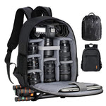 Camera Backpack Bag with Waterproof Cover Multi-Compartment Design for Camera Accessories Laptop Tripod Strap Outdoor Photography Travel