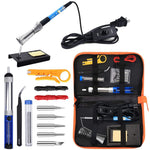 220V 60W 200℃-450 ℃ Plastic and Aluminum Alloy Adjustable Temperature Welding Iron Set