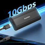 LinkMejor M2821SN External SSD Enclosure M.2 Dual Protocol  NVMe&NGFF 10Gbps USB 3.2 Type-C Aluminum Alloy Portable Solid State Drive Case Tools-free