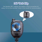 LinkMejor HK008 Adjustable Volume Shoulder Speaker Microphone with Removable Battery Clear Sound Amplifier for Two Way Radios 360 Rotating Belt Clip Walkie Talkie Accessory
