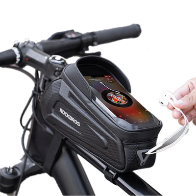 LinkMejor 1.7L Cycling Bag 8 Inch Phone Bicycle Bag Touch Screen Top Tube Handlebar Waterproof Bike Bag Accessories