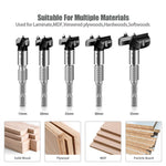 5PCS 7mm Shank Hinge Boring Drill Bit Woodworking Hole Opener 15mm 20mm 25mm 30mm 35mm Cutting Diameter