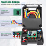 Electronic HVAC Manifold Gauge MT02 Dual Pressure Tester 92 Refrigerants Digital Processing for Auto Repair High Stability Chip
