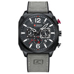 LinkMejor Men Sports Watches Multi-function Chronograph Quartz Watch Luminous Waterproof Calendar Wristwatch