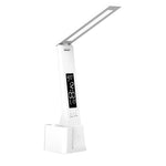 LinkMejor LED Desk Lamp Dimmable Touch Control with Calendar Temperature Clock Night Light Foldable Table Lamp for Study Reading Lamp