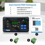 LinkMejor Dual-Channel PWM 150 SqW Pulse Signal Generator Adjustable Frequency 1Hz-150kHz 0%-100% Duty Cycle 360° Phase Control Servo Motor Drive Portable Compact Design