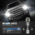 NovSight T11 LED Headlight Bulb 60W Pair 16000LM 6500K White Light IP68 Waterproof Automotive Headlights High Brightness Bulbs Long Lifespan Easy Install Aviation Aluminum
