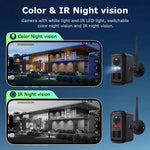 LinkMejor Solar WiFi Camera 2/4 Cameras Kit 3MP PIR Motion Detect Two Way Audio Night Vision IP66 Waterproof Wireless Outdoor Security Cameras