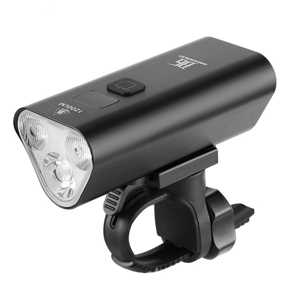 LinkMejor 1200LM Bike Headlight 6 Cycling Flash Lamp Light Modes Aluminum Alloy Waterproof Type-C Charging Bicycle Front Light for MTB Riding