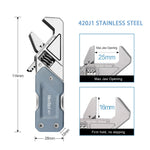 NexTool 6 In 1 EDC Adjustable Wrench Multitool Pocket Hand Tools Kit Screwdriver Bit Set Multi Function Tools Folding Knife File