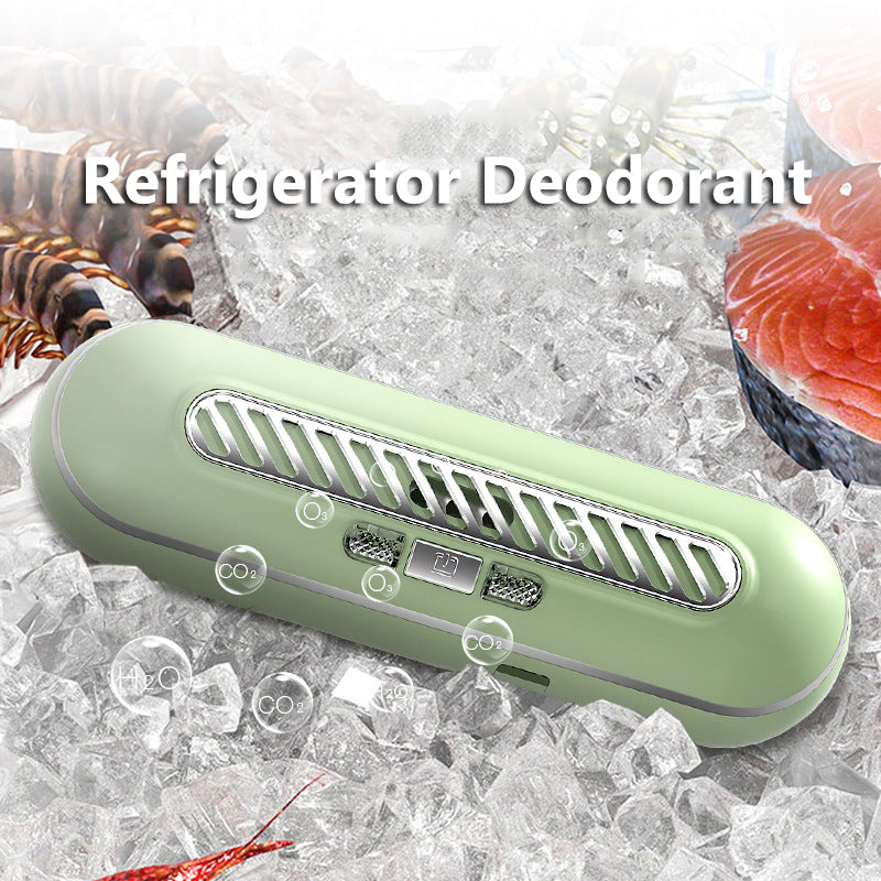 Refrigerator Deodorizer Ozone Sterilization Air Purifier 1200mAh Battery with Quick Air Purification for Effective Odor and Germ Removal