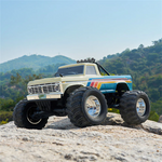 LinkMejor 11023BL Official Licensed for Ford F100 1/10 2.4G RWD 55km/h Brushless RS RC Car Monster Bashers Off-Road Truck Hobbywing Motor ESC Oil-Filled Shocks Metal CVD Dogbone Classic Vehicles Models Toys