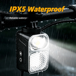LinkMejor U60 Smart Bike Headlight with Bluetooth Speaker 1300 Lumens Cut-off Line Front Light 6800mAh Battery Wireless Remote Control