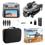 LinkMejor K19 MAX GPS 5G WiFi FPV with 5.9inch LCD Screen Controller HD Dual Camera Servo Gimbal 360° Obstacle Avoidance One-Key Airdrop Brushless Foldable RC Drone Quadcopter RTF