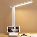 Elfeland Foldable Reading Table Lamp USB Touch Dimmable Eye Protection Led Desk Lamp Bedroom Student Reading USB Charge Night Light