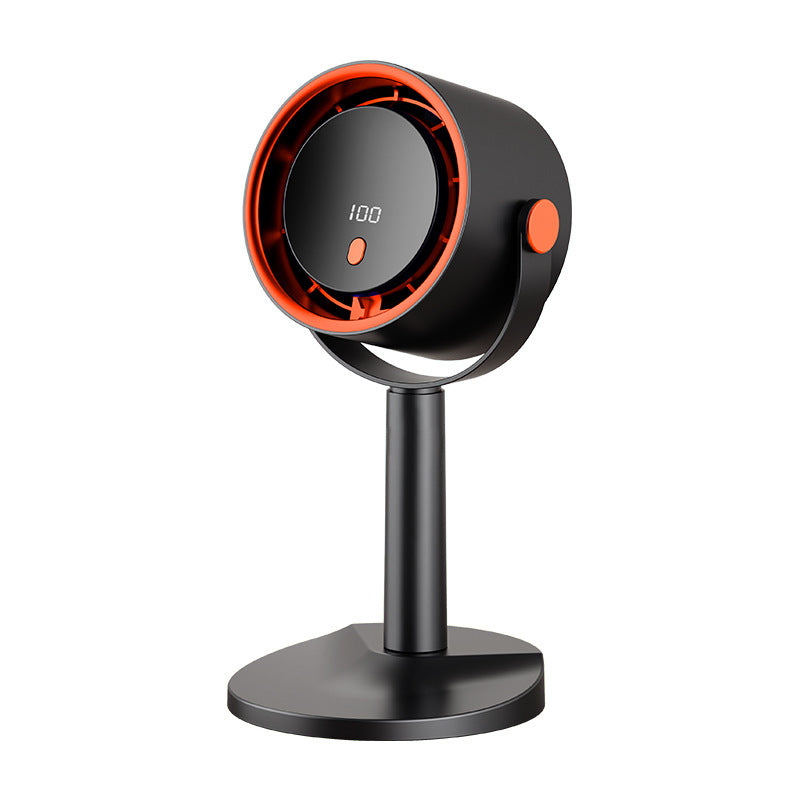 Tevorex 2-In-1 USB Rechargeable Portable Desktop Cooling Fan 360° Circulating 100 Speed Adjustable Multifunctional Electric Purification Fan with LED Smart Display for Home Office Use