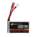 4 PCS LinkMejor 3.7V 1200mAh 25C 1S LiPo Battery JST Plug with Battery Charger for RC Drone