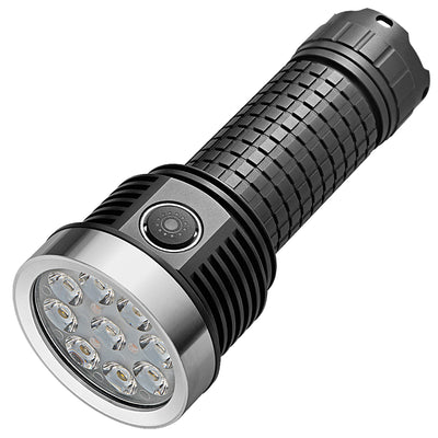 LinkMejor H9 9*LH351D LED Strong Light Flashlight High Powered 26800 Battery Portable Torch Type-C Rechargeable LED Lamp Outdoor Hiking Camping Hunting Search Light