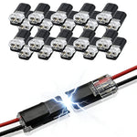 D2 Quick-connect Terminal Double Wire Plug-In Connector With Locking Buckle 2 Pin 300V 9A Quick-Clip Fasteners Low Voltage LED Strip Wire Connector