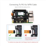 For Raspberry Pi 5 PCIe to M.2 HAT NVME Expansion Board with 16P Cable GPIO Header Support Active Cooler for RPI 5 Pi5