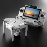 LinkMejor YL01 WiFi FPV with 4.3inch LCD Screen Controller 720P HD Dual Camera Servo Gimbal 360° Obstacle Avoidance Brushless Rotating Foldable RC Drone Quadcopter RTF