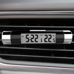 Car Air Outlet Thermometer Time Display High Precision Electronic Digital Car Clock LED Thermometer with Back Luminous