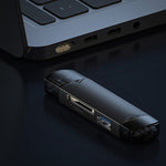 DM-HC61 6-in-1 OTG Type-C SD TF Card Reader USB 3.0 Micro USB Flash Drive Adapter 5Gbps High Speed Transmission Multifunctional Card Reader