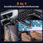 Suitu ST-126Plus High Power Handheld Vacuum Cleaner 18000Pa Suction 6000mAh Battery Rechargeable Cordless Mini Air Duster LED Display Portable for Car Home Office Cleaning Pet Hair Removal