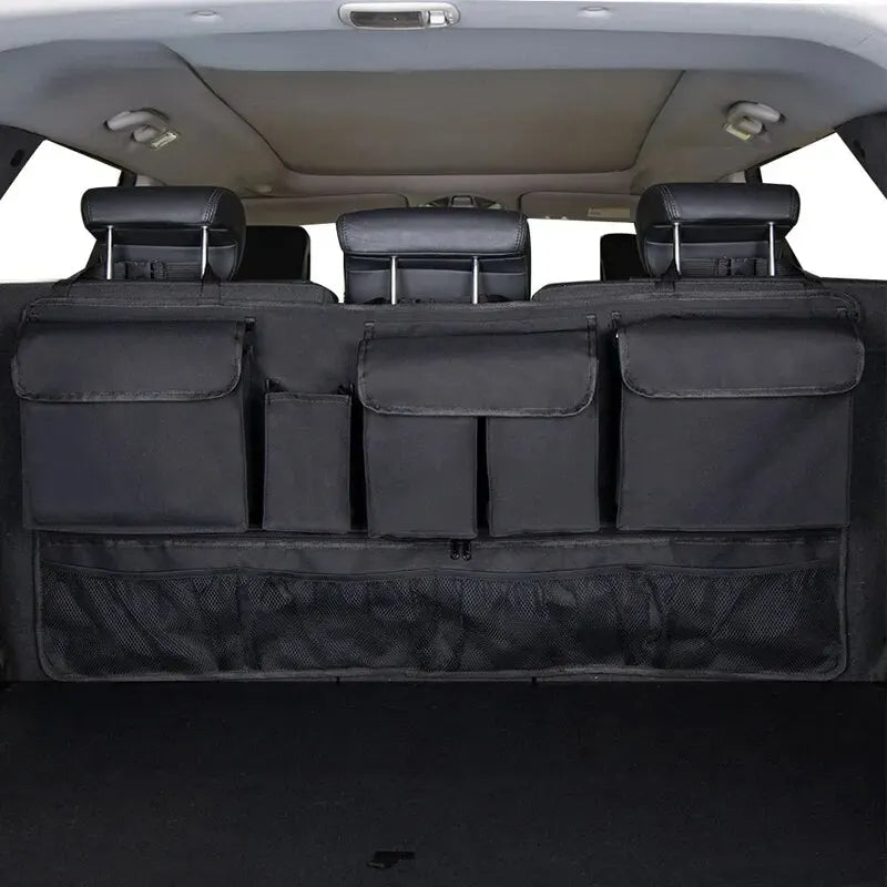Car Trunk Organizer Oxford Cloth Backrest Storage Bag Multi-functional Net Hanging Bag Car Seat Back Hanging Storage Bag Organizer with 9 Pockets Oxford Waterproof Multi-Pocket
