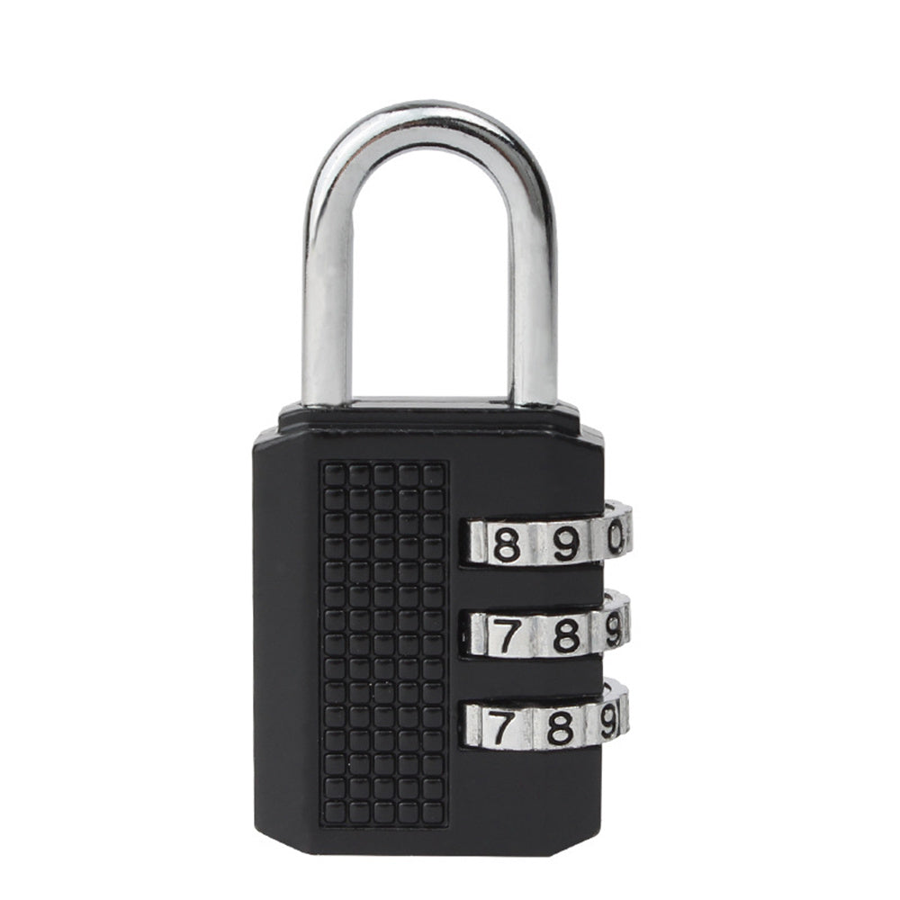 Zinc Alloy Miniature Combination Lock 532510mm Black Secure Luggage Pouch Storage High-Quality Durability